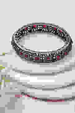 Oxidized Pink Alloy Bangles image number 2