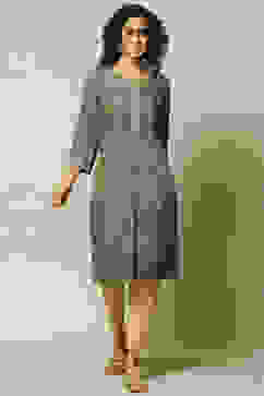 Pink LIVA Straight Printed Kurta image number 5