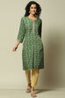 Pink Viscose Straight Printed Kurta image number 5