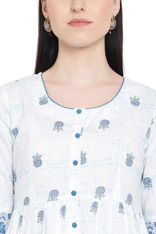 White Cambric Kurta image number 1