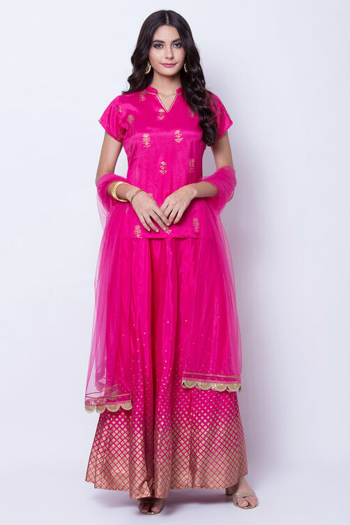 Pink Viscose Suit Set image number 0