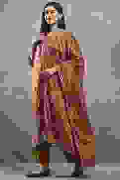 Mustard Polyester Printed Straight Suit Set image number 3