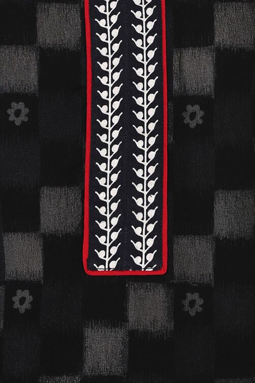 Black Straight Viscose Rayon Kurta image number 1