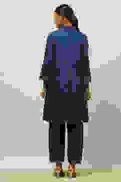 Blue Printed Straight Co-ord Set image number 4