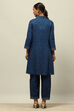 Blue Rayon Kalidar Printed Kurta Palazzo Suit Set image number 4