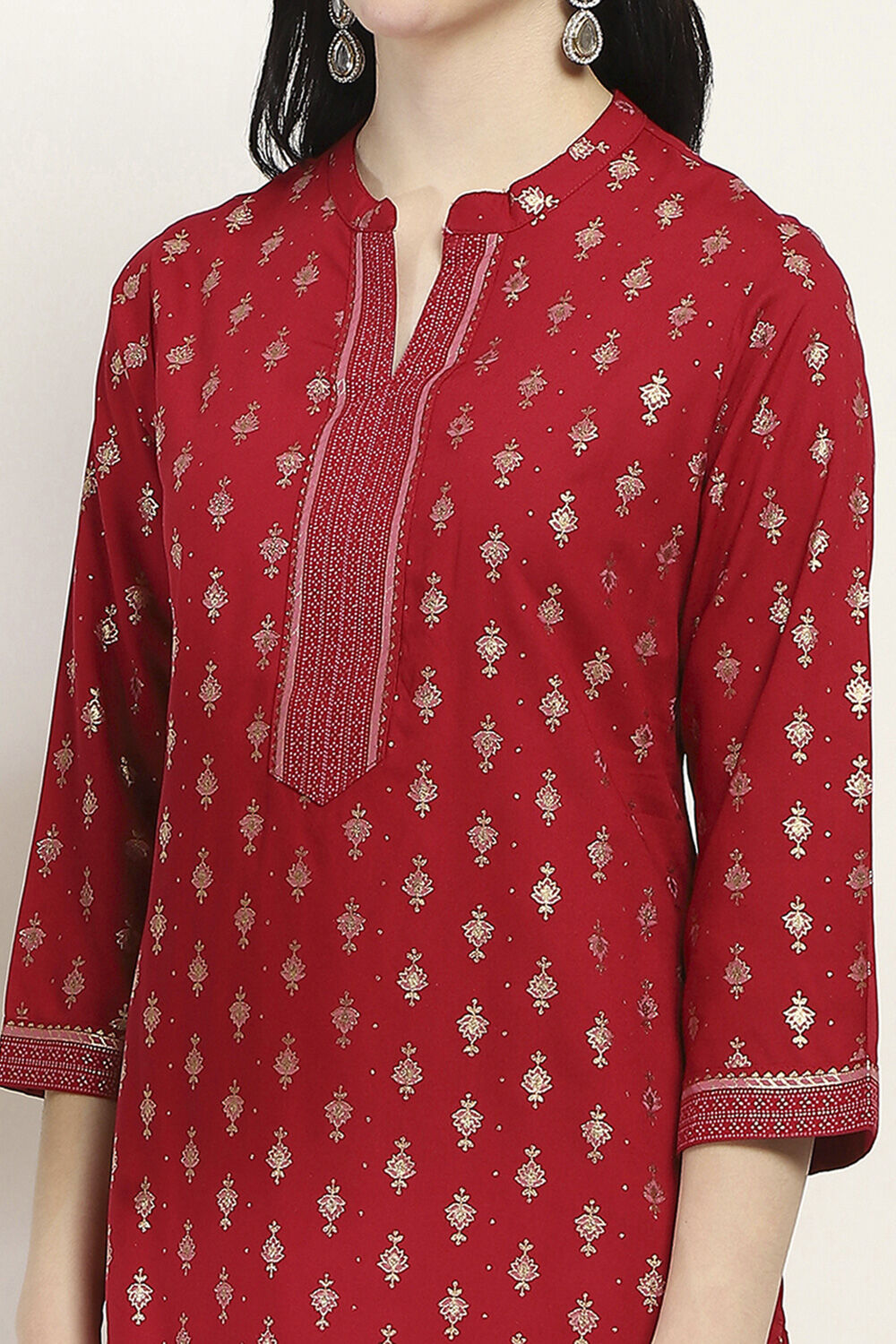 Pink Viscose Straight SET image number 1