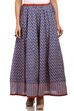 Indigo Flared Cotton Skirt image number 1