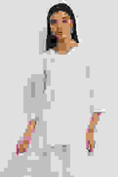 White Viscose Rayon Flared Kurti image number 5