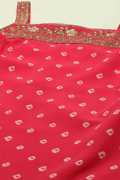 Pink Poly Georgette Straight Kurta & Garara Suit Set image number 1