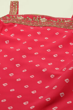 Pink Poly Georgette Straight Suit Set image number 1