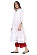 White Kalidar Schiffli Kurta image number 5