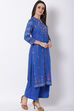 Blue Viscose Straight Kurta image number 3