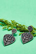 Green Metal Brass Earrings image number 4