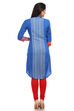 Blue Straight Cotton Kurta image number 1