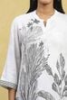 Off White Viscose Rayon Printed Straight Kurta image number 1