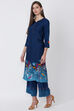 Indigo Viscose Rayon Straight Kurta image number 0