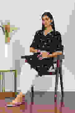 Black Rayon Straight Kurtas image number 0