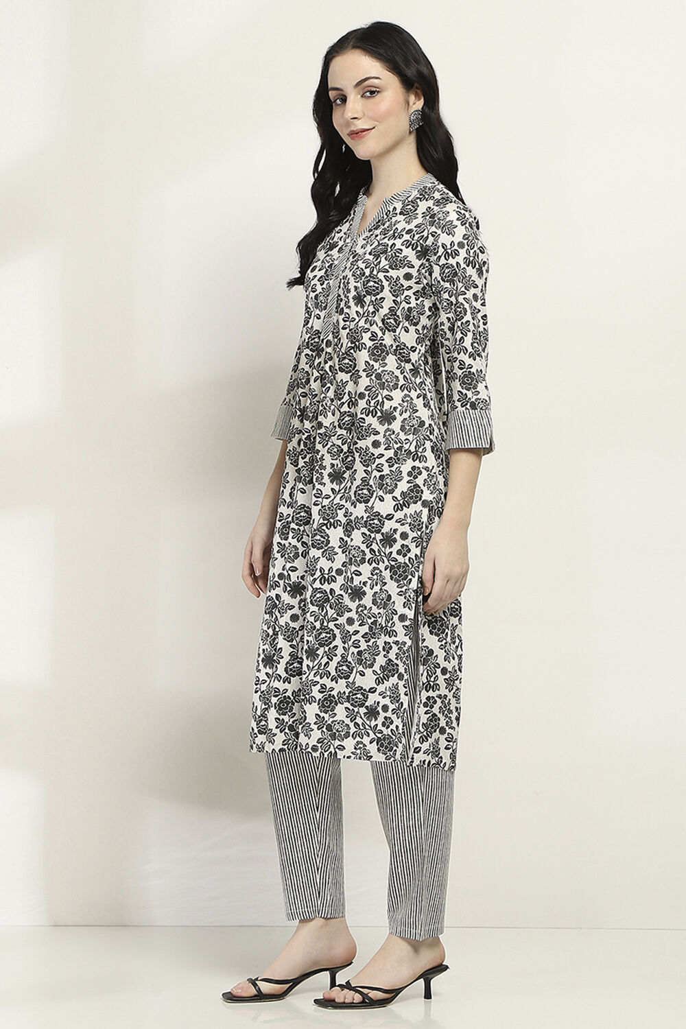 Black Viscose Straight SET image number 3