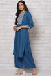 Blue LIVA Kurta Set image number 3