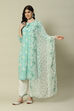 Green Polyester Printed Dupatta image number 0