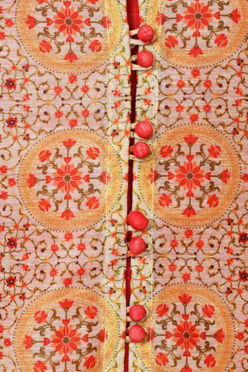 Beige Straight Polyester Reversible Kurta image number 4
