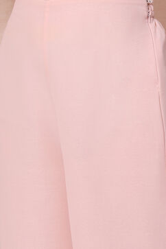 Pastel Pink Art Silk Palazzo image number 1