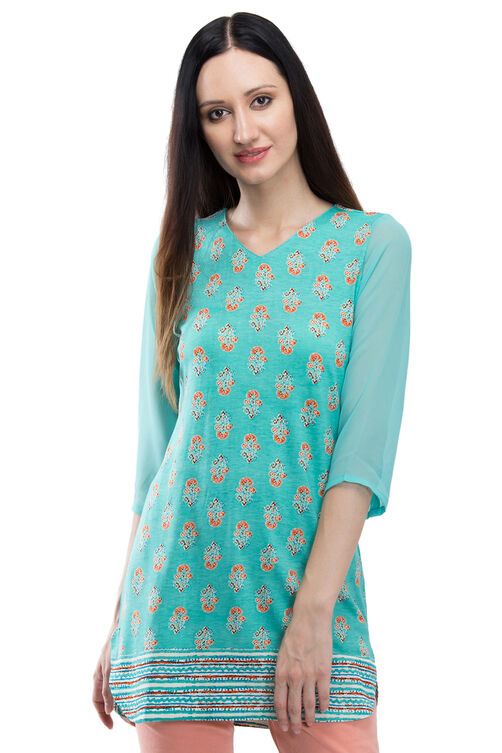 Red Short top Viscose Indie Top image number 0