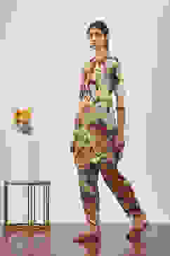 White Cotton Kurta Pants Set image number 3