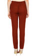 Maroon Cotton Slim Pants image number 3