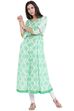 Green Cotton Kalidar Kurta image number 0