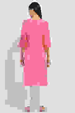 Coral Embroidered Straight Kurta image number 3