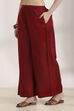 Black Rayon Straight Palazzos image number 2