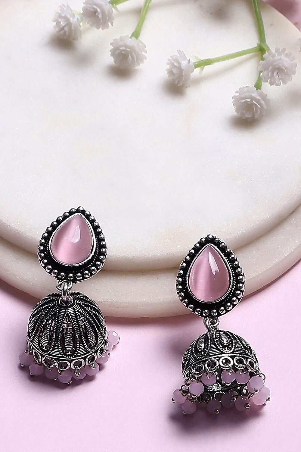 Light Pink Alloy Drop & danglers image number 0
