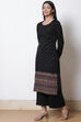 Black Acrylic Straight Suit Set image number 3