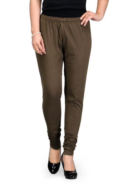 Brown Cotton Leggings image number 0