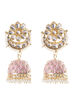 Pink Metal Brass Earrings image number 2