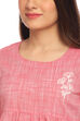 Pink Flared Cotton Indie Top image number 1