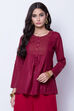 Navy Blue Polyester Matka Top image number 0