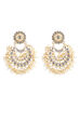 Gold Metal Brass Earrings image number 2