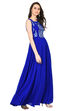 Blue Flared Viscose Kurta image number 2
