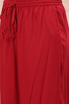 Red LIVA Bandhani Suit Set image number 2