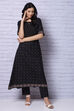 Black Viscose A Line Kurta image number 3