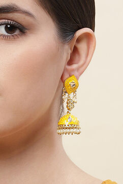 Yellow Brass Earrings image number 1