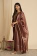 Maroon  Regular Solid Dupatta image number 1