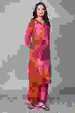 Red Floral Printed Co-ord Set image number 5