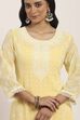 Yellow Polyester Straight Suit Sets image number 1