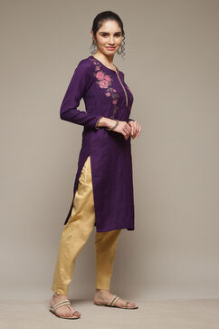 Phalsa Acrylic Straight Kurta image number 4