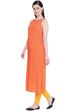 Coral Viscose Straight Kurta image number 2