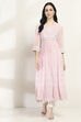 Pink Polyester Kalidar Kurta image number 5