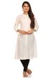 Off White Straight Cotton Kurta image number 0